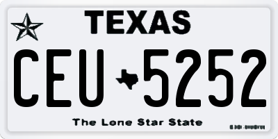 TX license plate CEU5252