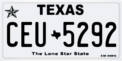 TX license plate CEU5292