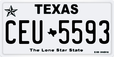TX license plate CEU5593