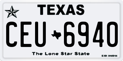 TX license plate CEU6940