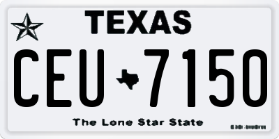 TX license plate CEU7150