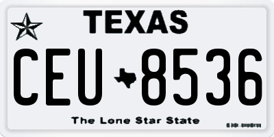 TX license plate CEU8536