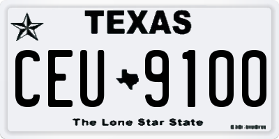 TX license plate CEU9100