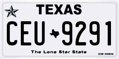 TX license plate CEU9291