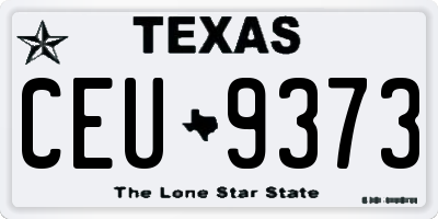 TX license plate CEU9373