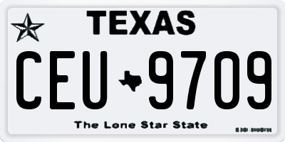 TX license plate CEU9709