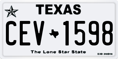 TX license plate CEV1598