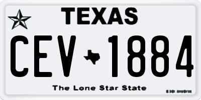 TX license plate CEV1884