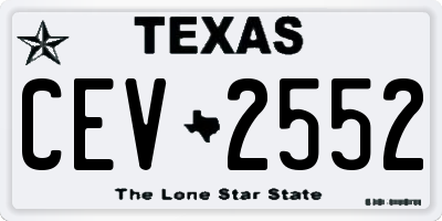 TX license plate CEV2552