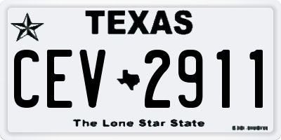 TX license plate CEV2911