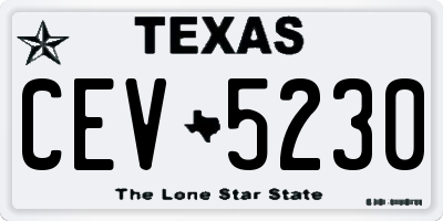 TX license plate CEV5230