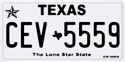 TX license plate CEV5559