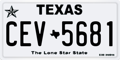TX license plate CEV5681