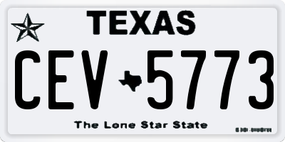 TX license plate CEV5773