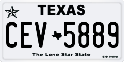 TX license plate CEV5889
