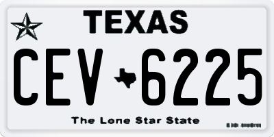 TX license plate CEV6225