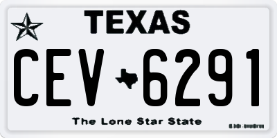TX license plate CEV6291
