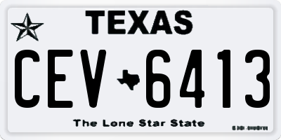 TX license plate CEV6413