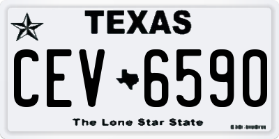 TX license plate CEV6590