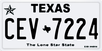 TX license plate CEV7224
