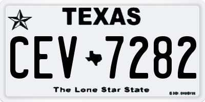 TX license plate CEV7282