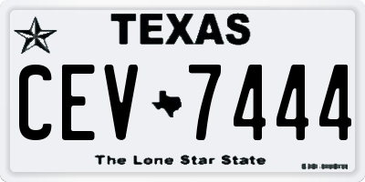 TX license plate CEV7444