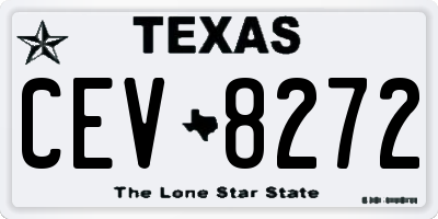 TX license plate CEV8272