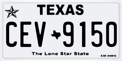 TX license plate CEV9150