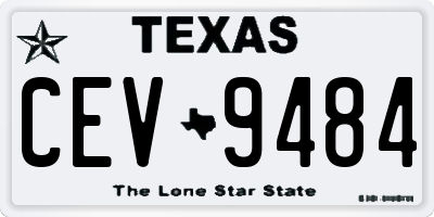 TX license plate CEV9484