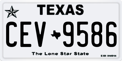 TX license plate CEV9586