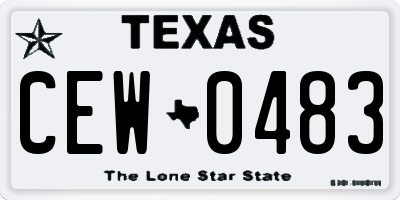 TX license plate CEW0483