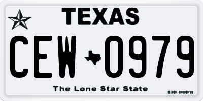 TX license plate CEW0979