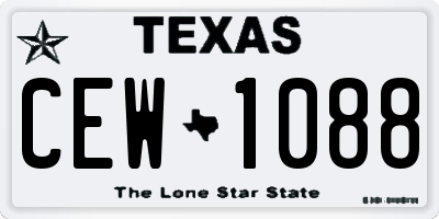 TX license plate CEW1088