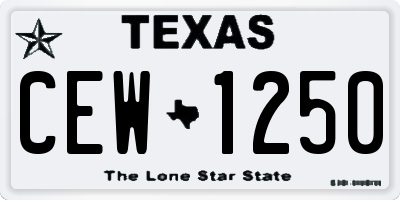 TX license plate CEW1250