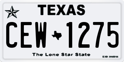 TX license plate CEW1275