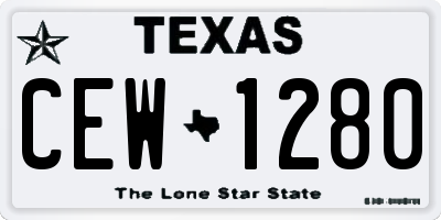 TX license plate CEW1280