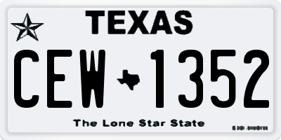 TX license plate CEW1352