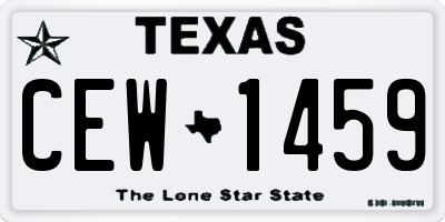 TX license plate CEW1459