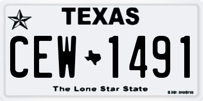 TX license plate CEW1491