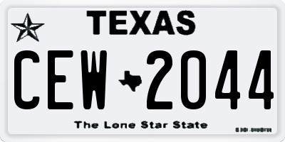 TX license plate CEW2044