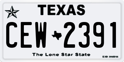 TX license plate CEW2391