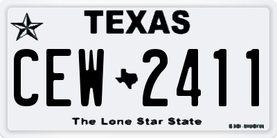 TX license plate CEW2411