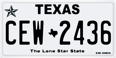 TX license plate CEW2436