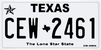 TX license plate CEW2461