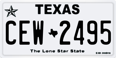 TX license plate CEW2495