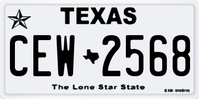 TX license plate CEW2568