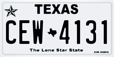TX license plate CEW4131