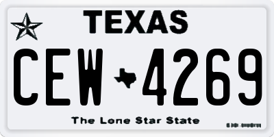 TX license plate CEW4269