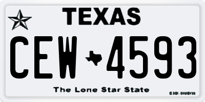TX license plate CEW4593