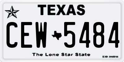TX license plate CEW5484